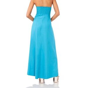 1. STATE strapless linen maxi dress